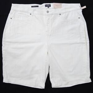 NYDJ Briella Roll Cuff Short In Optic White Plus Size 22